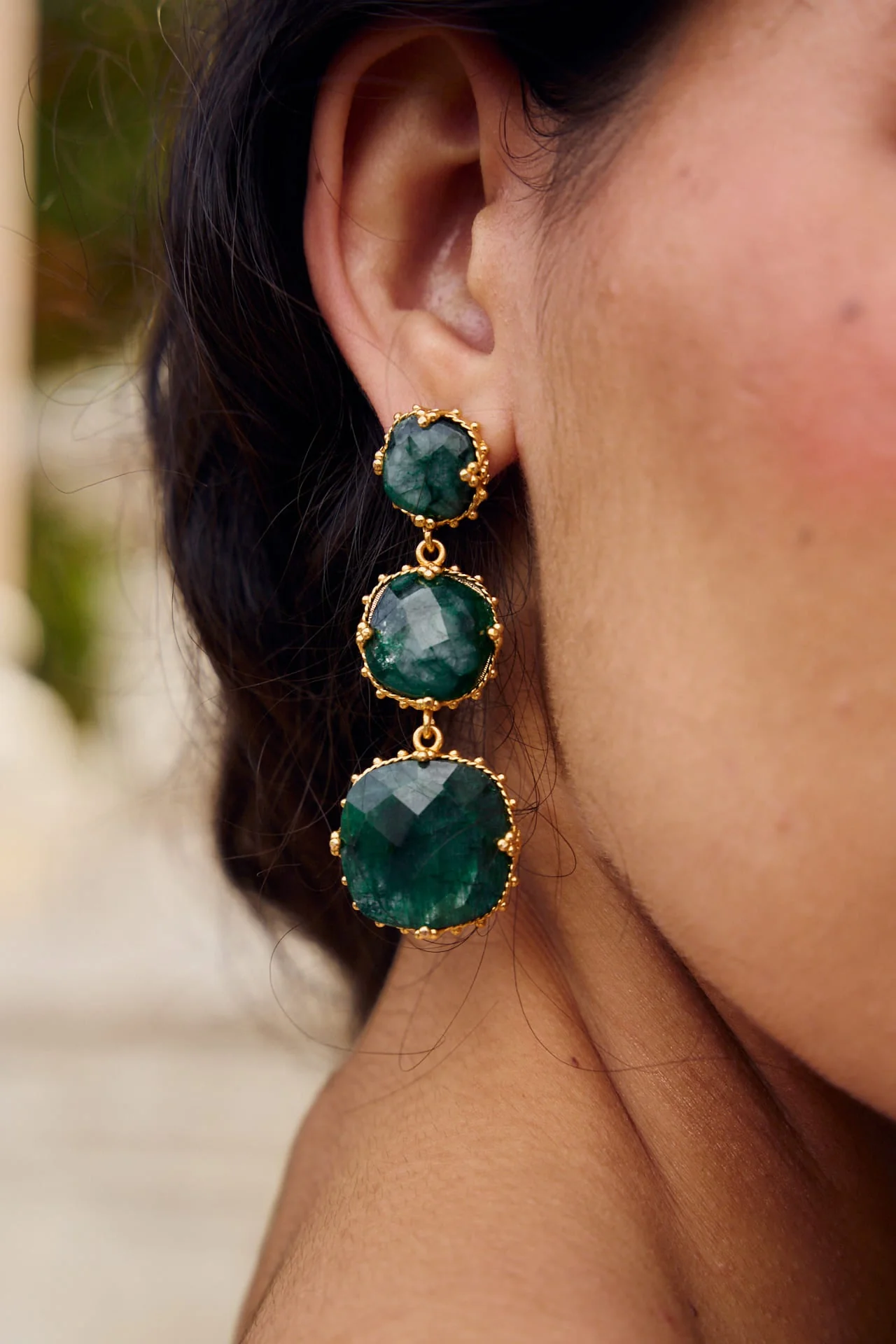 Pendientes Aurora Verde