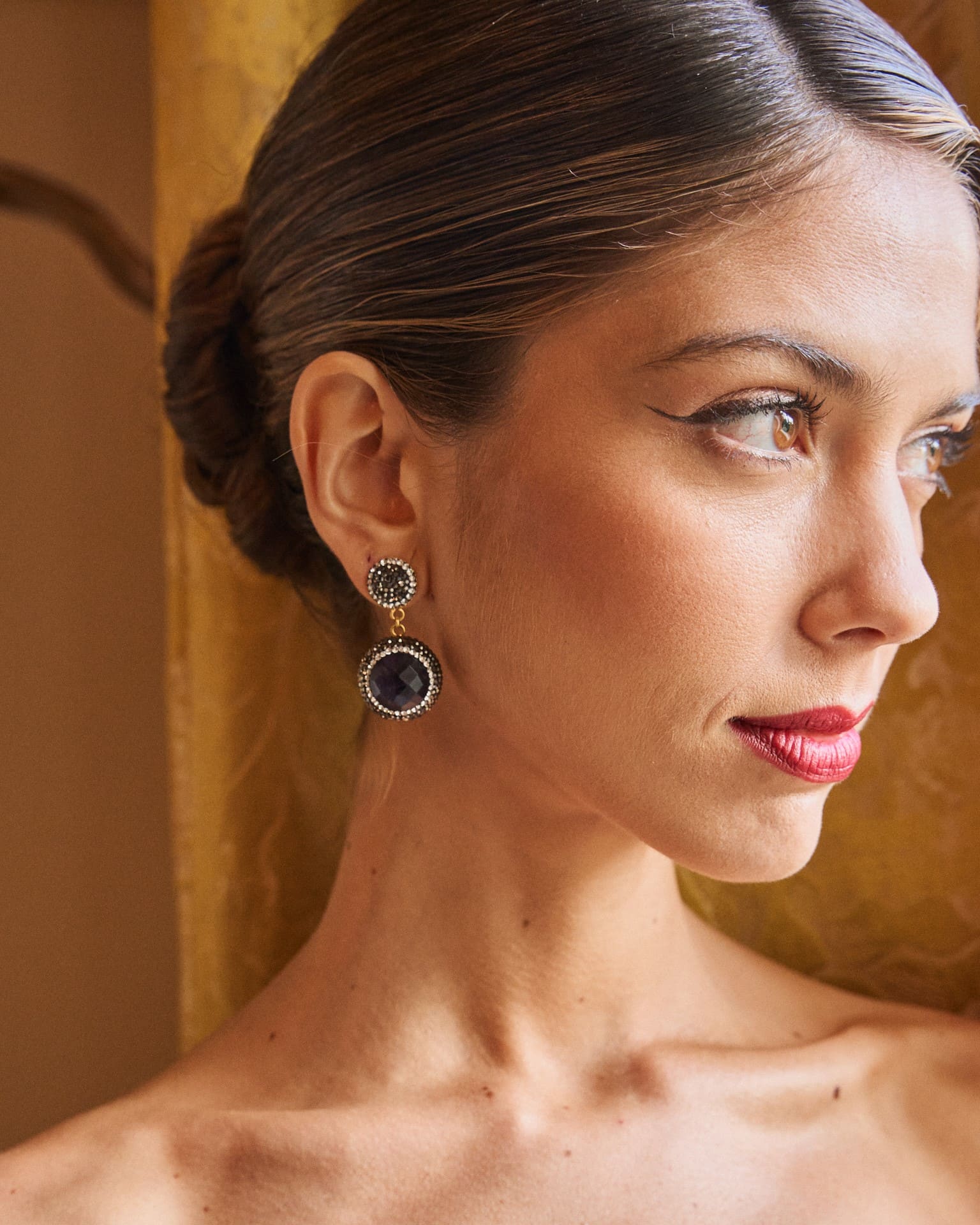 Pendientes Cuna Morado - Image 4