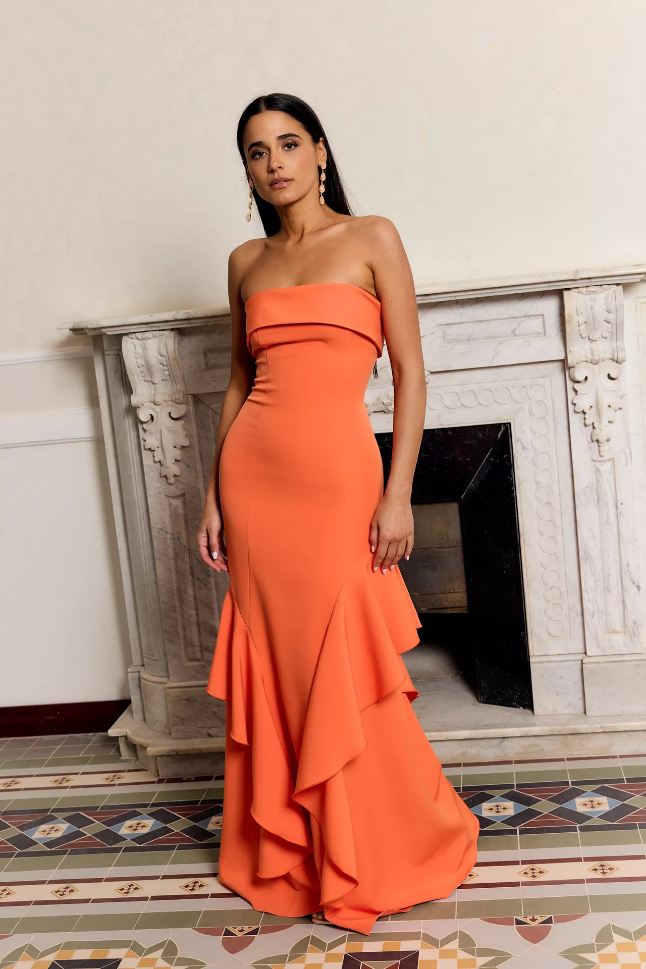 Vestido Begonia Naranja