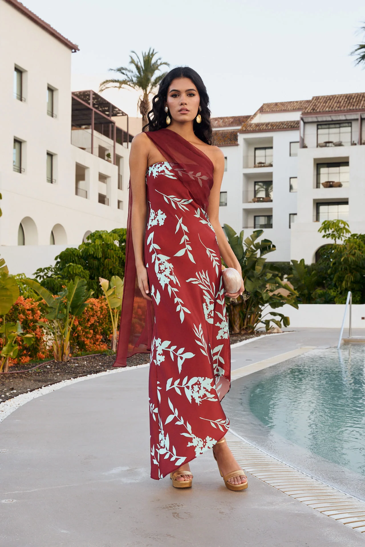 Vestido Musa Estampado Marrón - Image 2